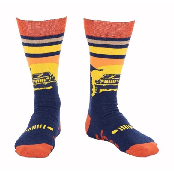 Jeep Sunset Eagle Dress Socks NEW Fast Ship - Picture 1 of 4